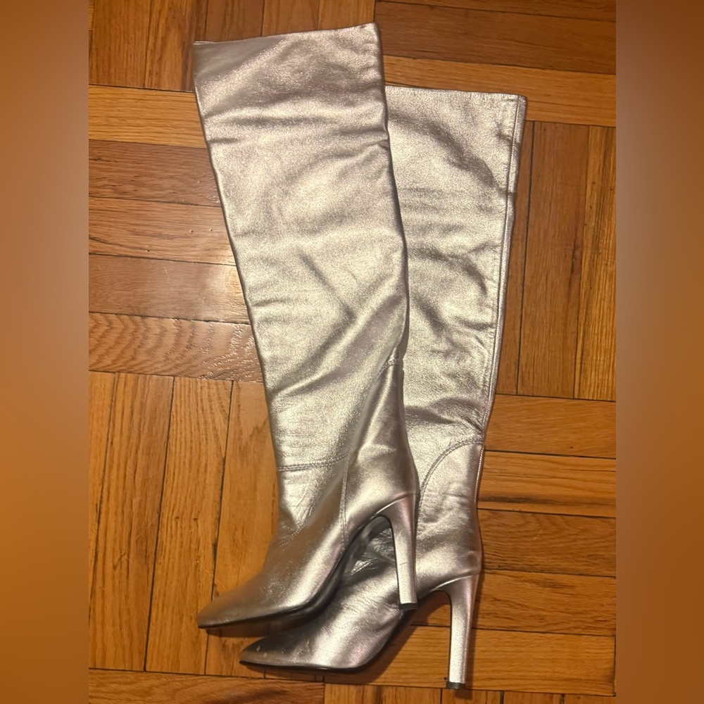 Giuseppe Zanotti Metallic knee high boots